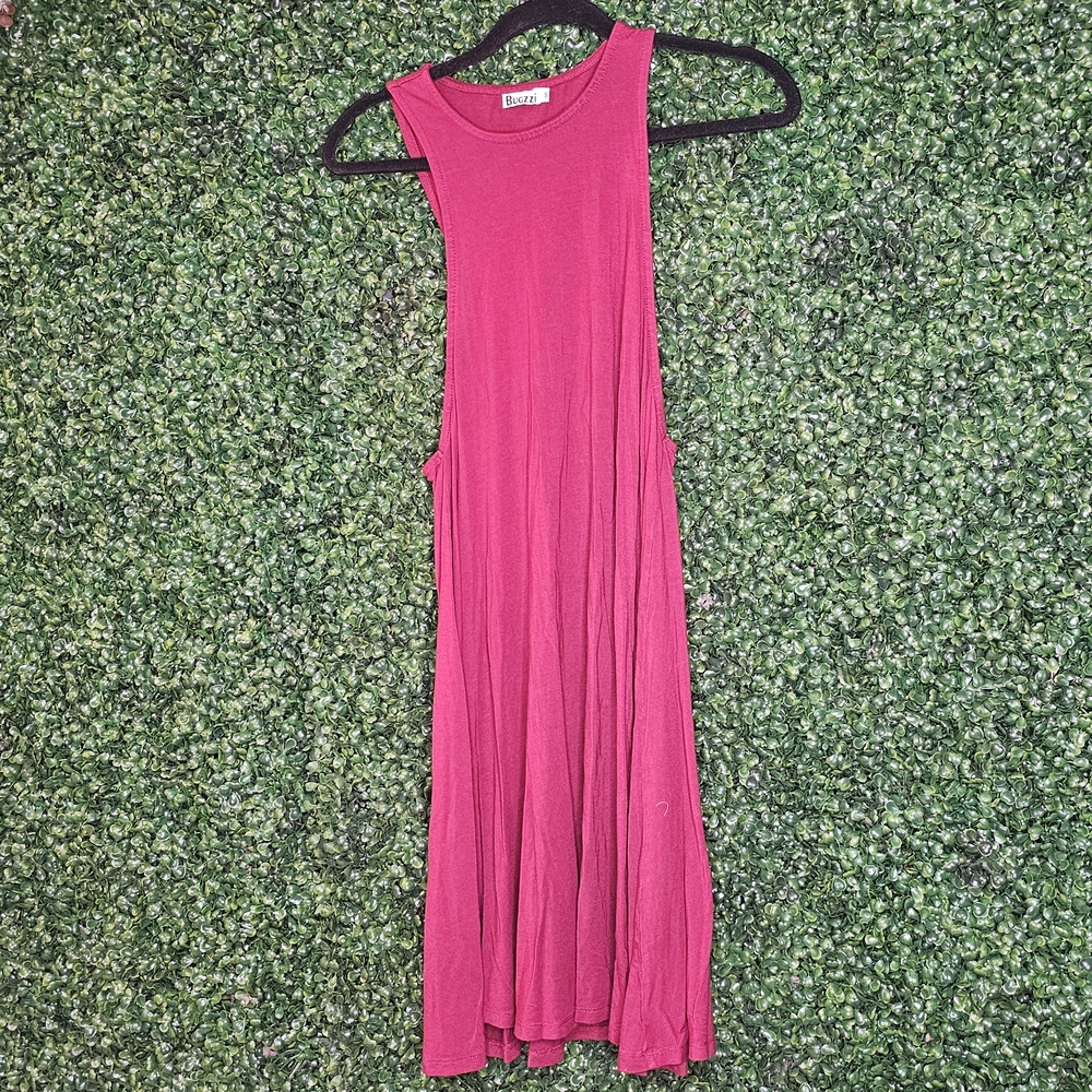 Elegant Fuchsia Mini Dress